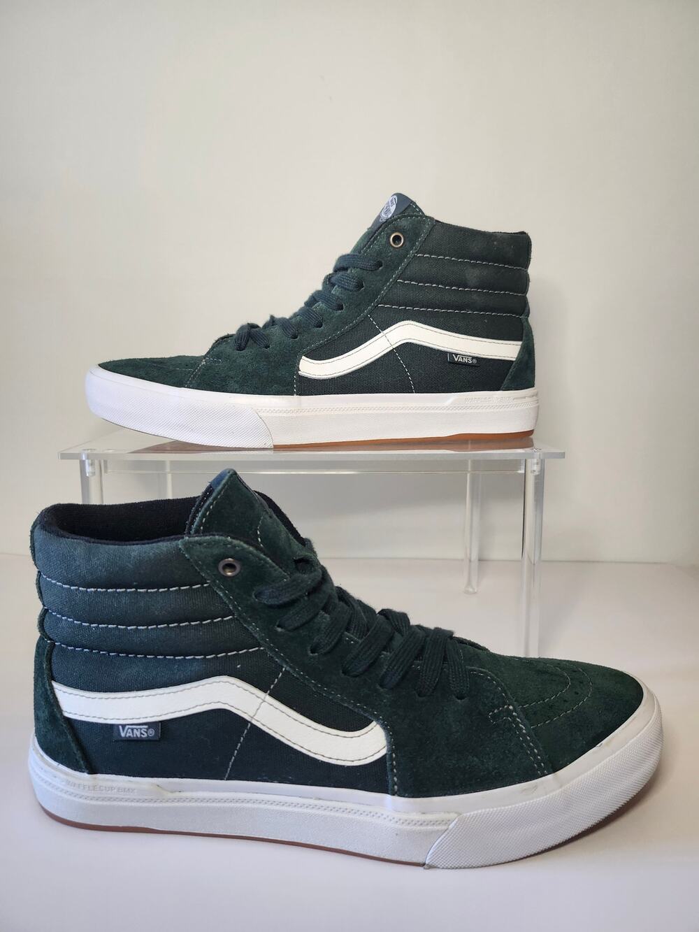 Vans Mens Sk8-Hi BMX PopCush High-Tops Dark Green Suede Size 11.5